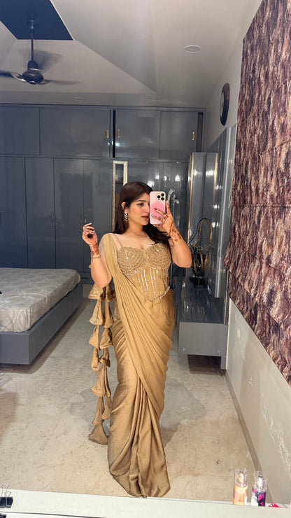 Premium corset saree