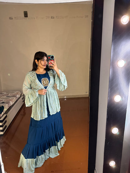 Indowestern lehenga