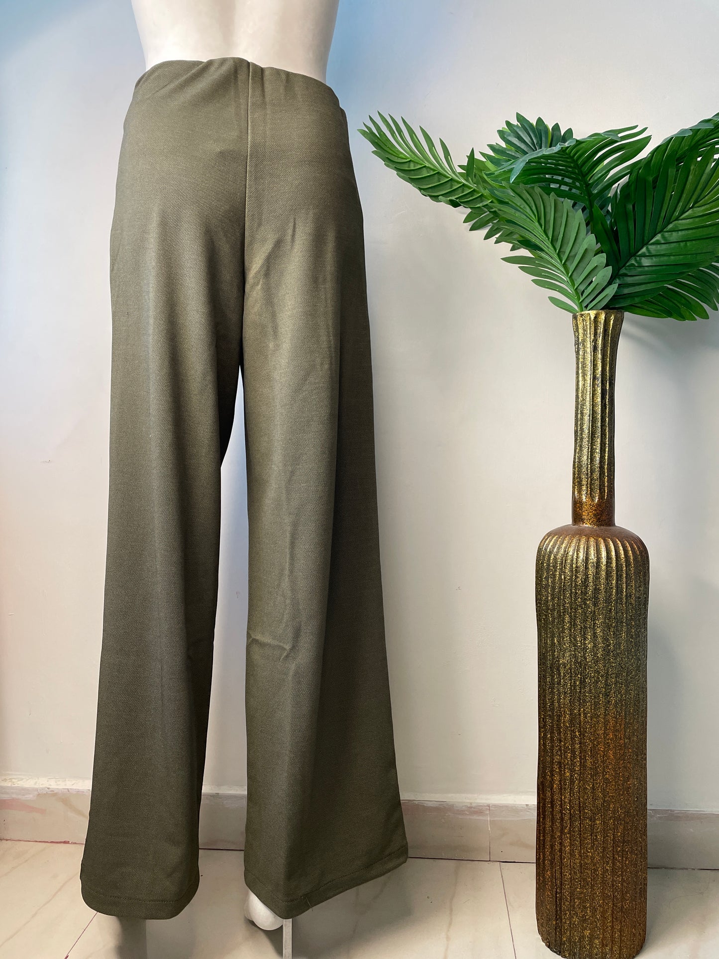 Green formal pants