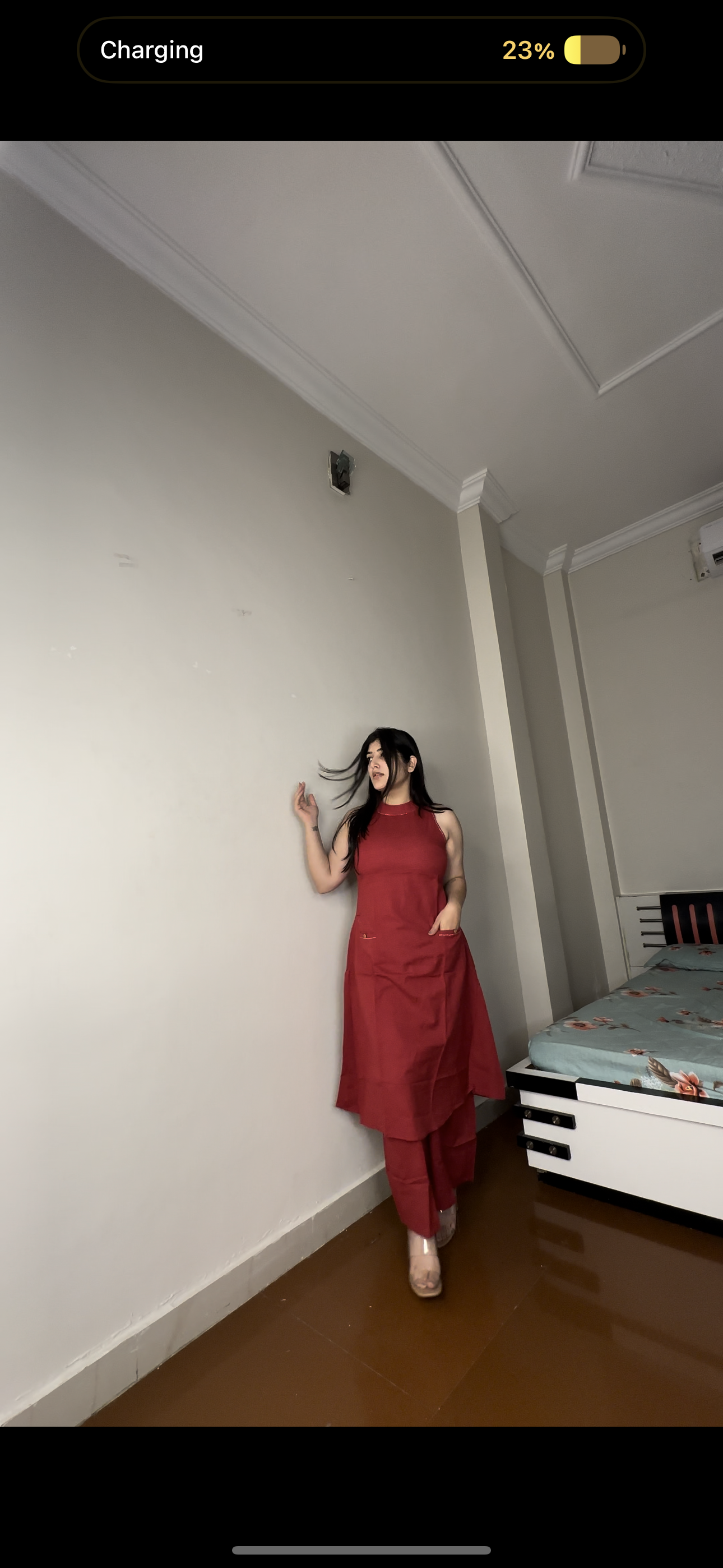 Cut sleeves cotton suit .