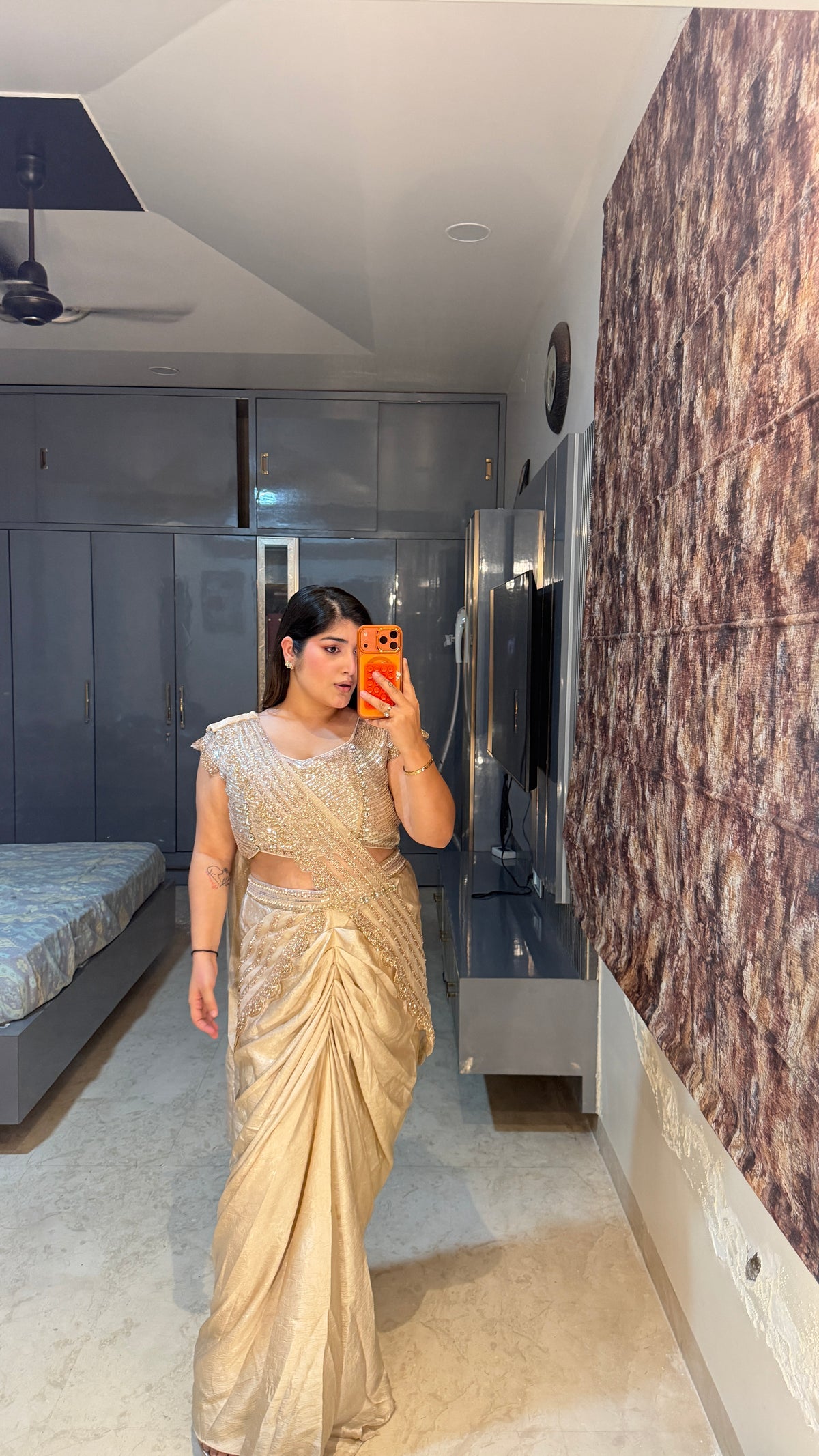 Shimmery saree