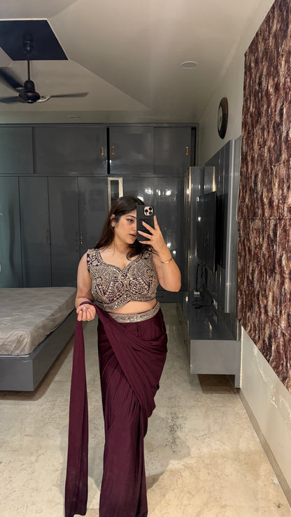Dream saree(wine)