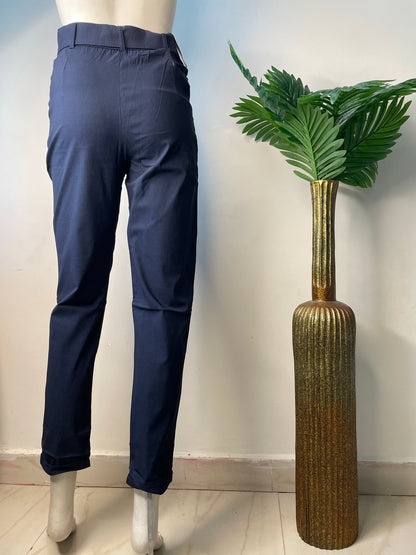 Ankle length pant with belt(skin fit)