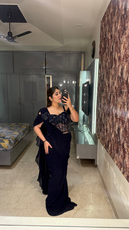 Sparkly saree(blue)