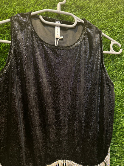 Black party wear top
