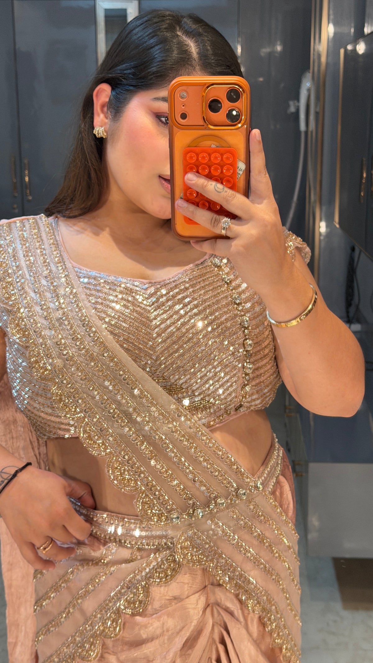 Shimmery saree