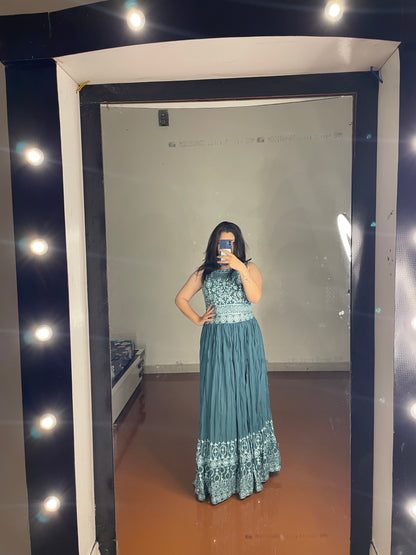 Mirror work gown