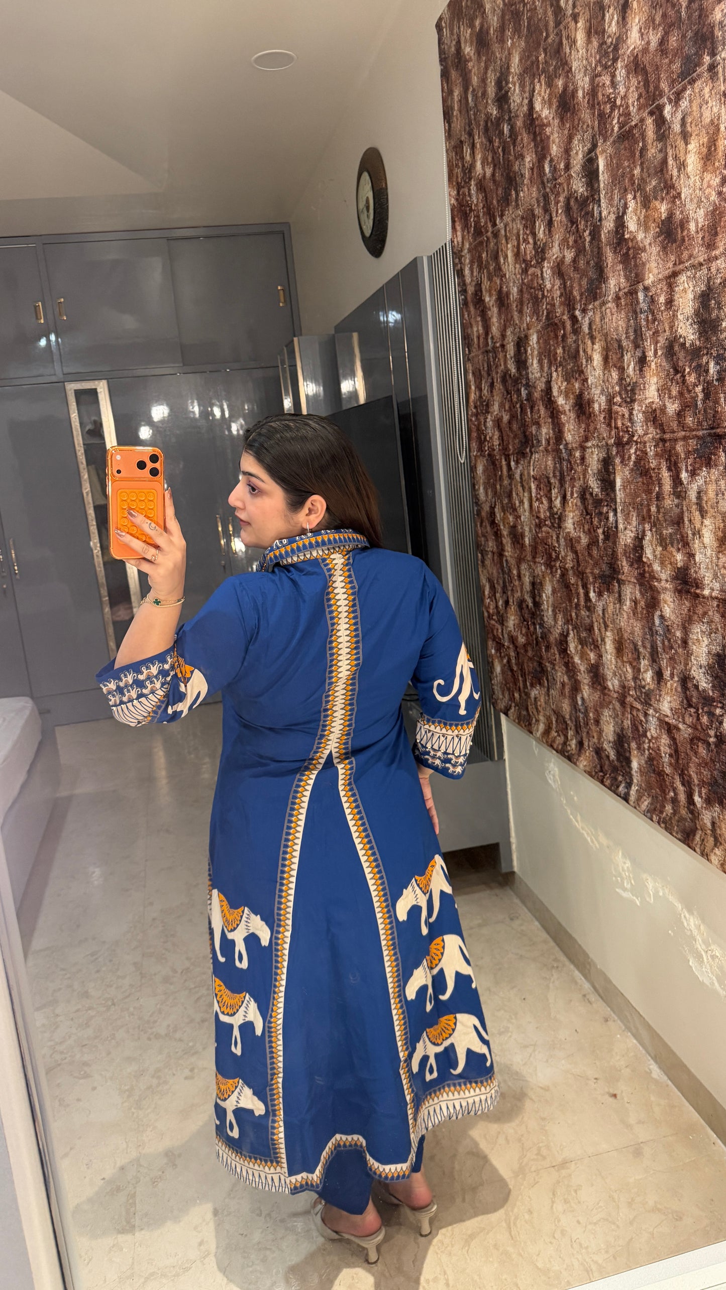 Camel kurta set