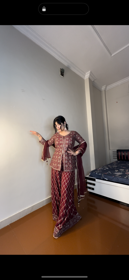 Fulki fully embroidered set