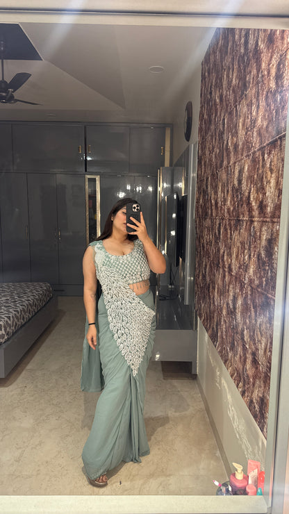 Heavy pallu saree