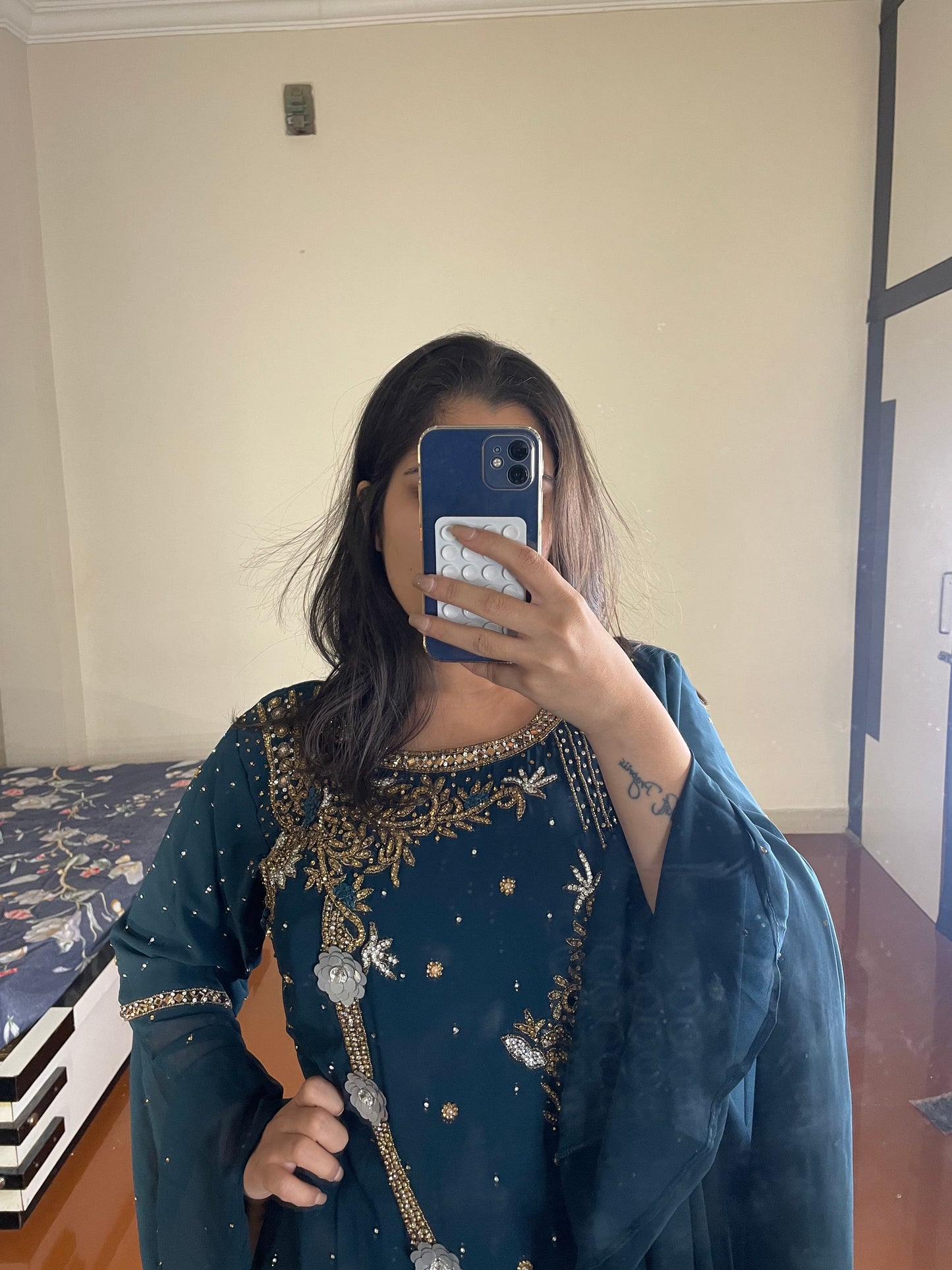 Lehenga with long kurti