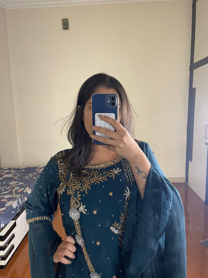 Lehenga with long kurti