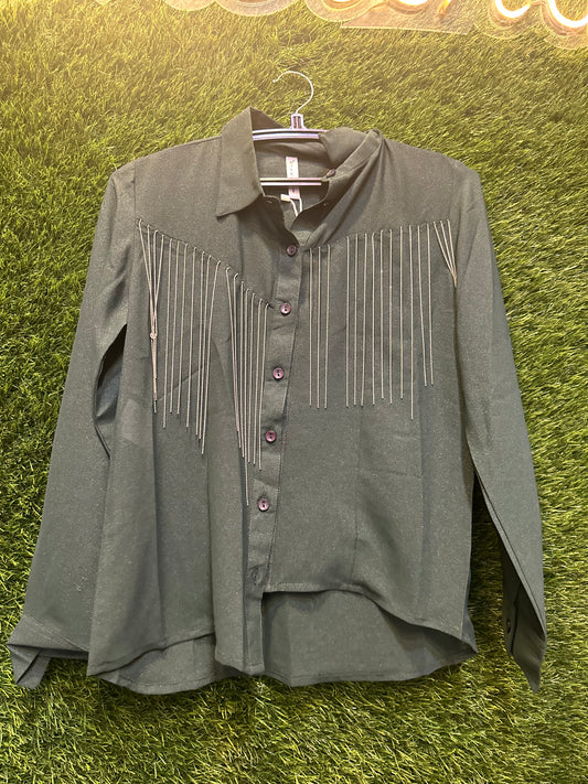 Shimmer party wear top