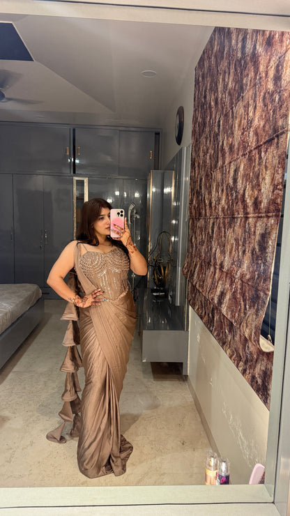 Premium corset saree