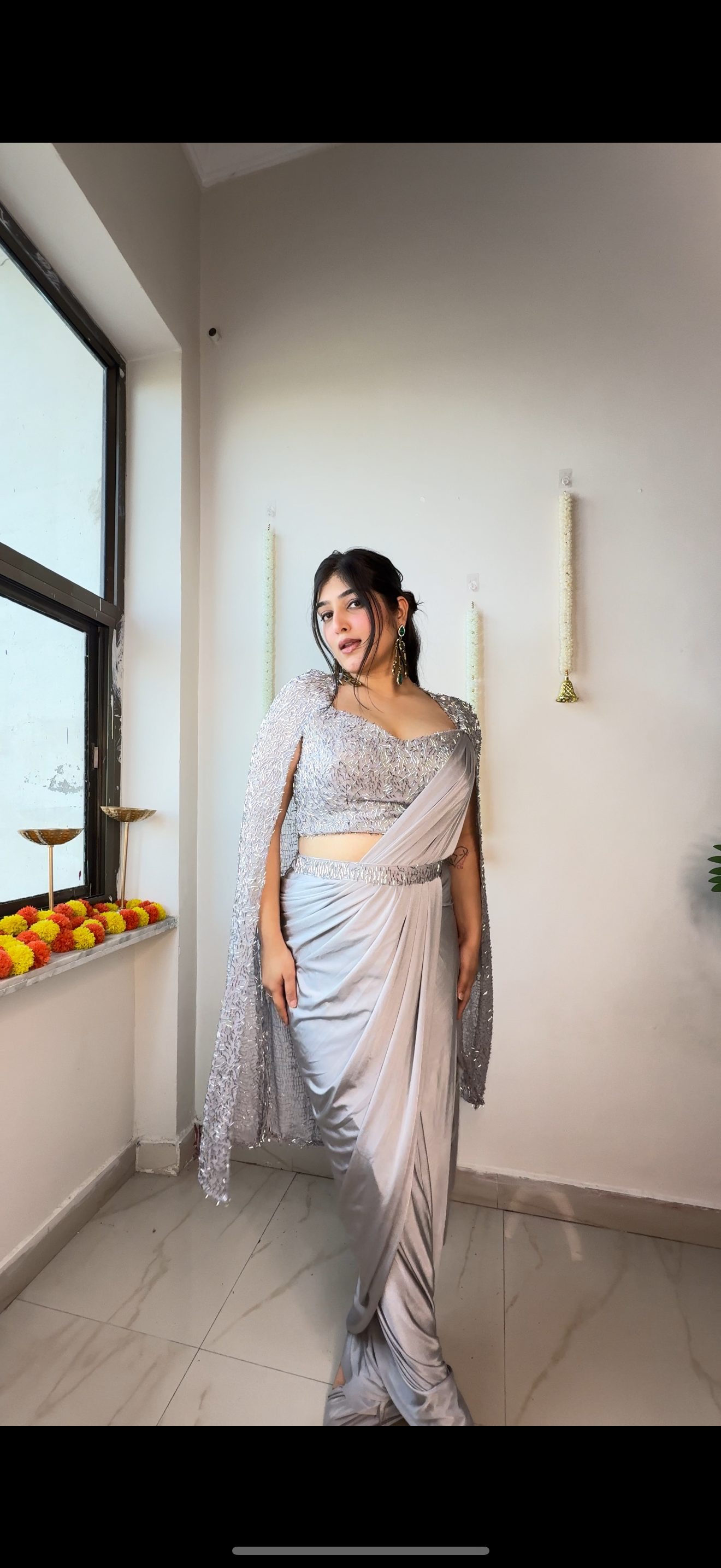 Glittery saree
