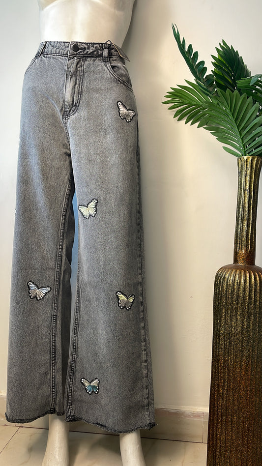 Butterfly charcoal jeans