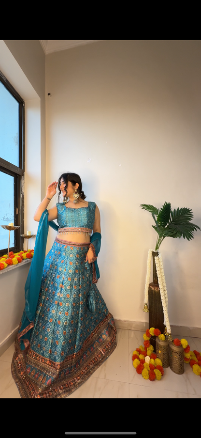 BB silk lehenga