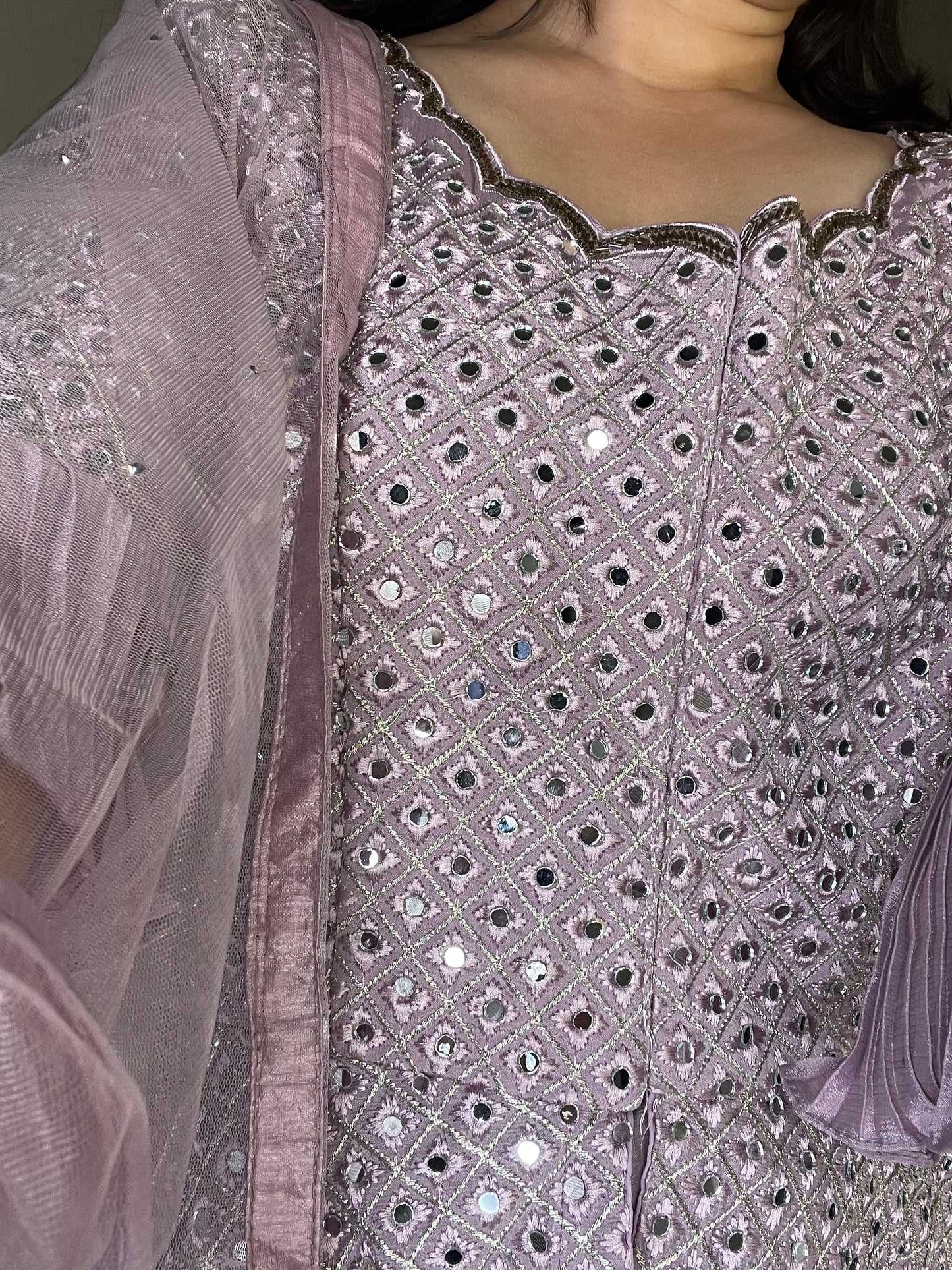 Mirror work lehenga