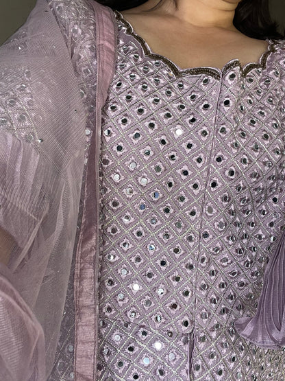Mirror work lehenga