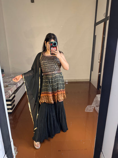 Fully printed sharara set