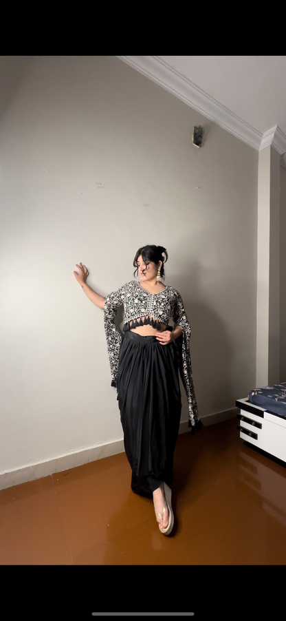 Long sleeves embroidered indowestern