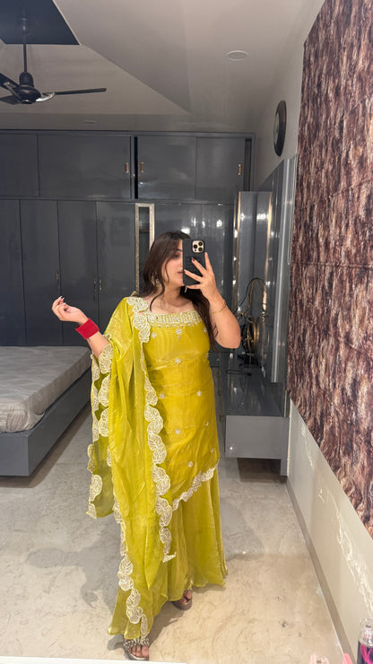 Zimi plazo set(haldi yellow)