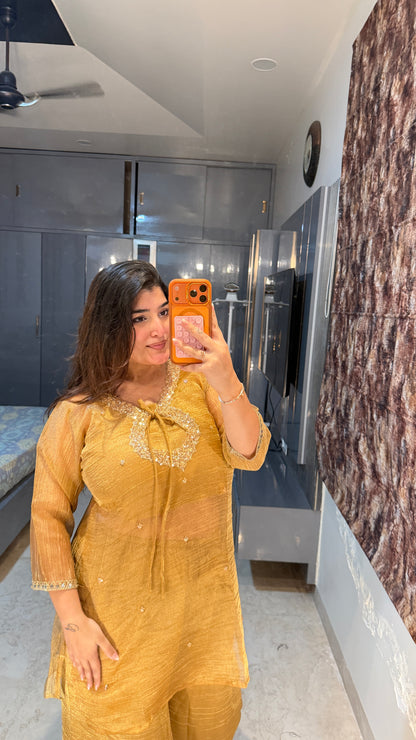 Zari circle neck set