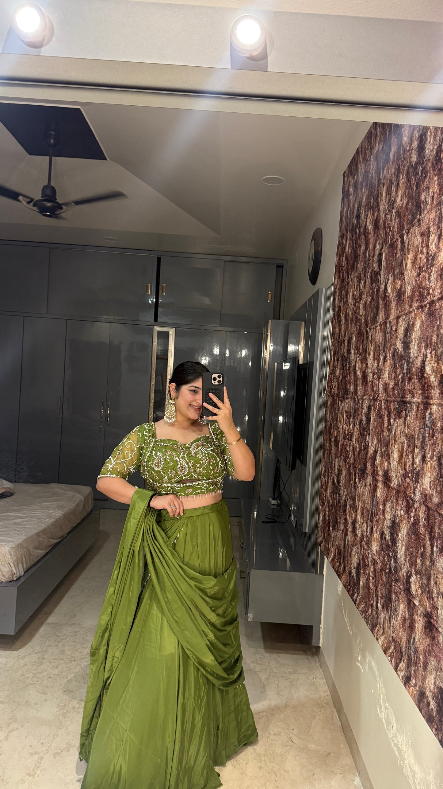 Chandani saree green
