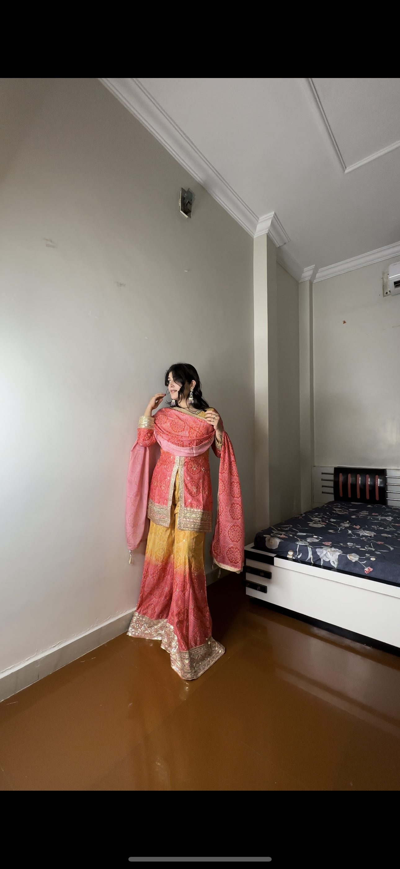 Bandhej sharara set.