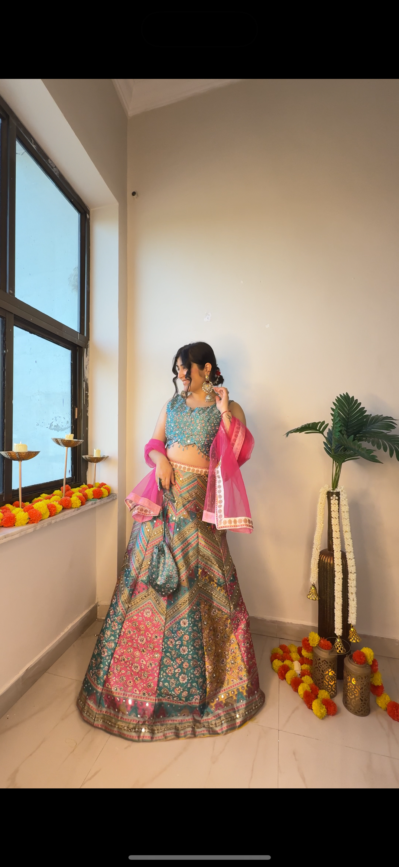 Multi Lehenga bb silk
