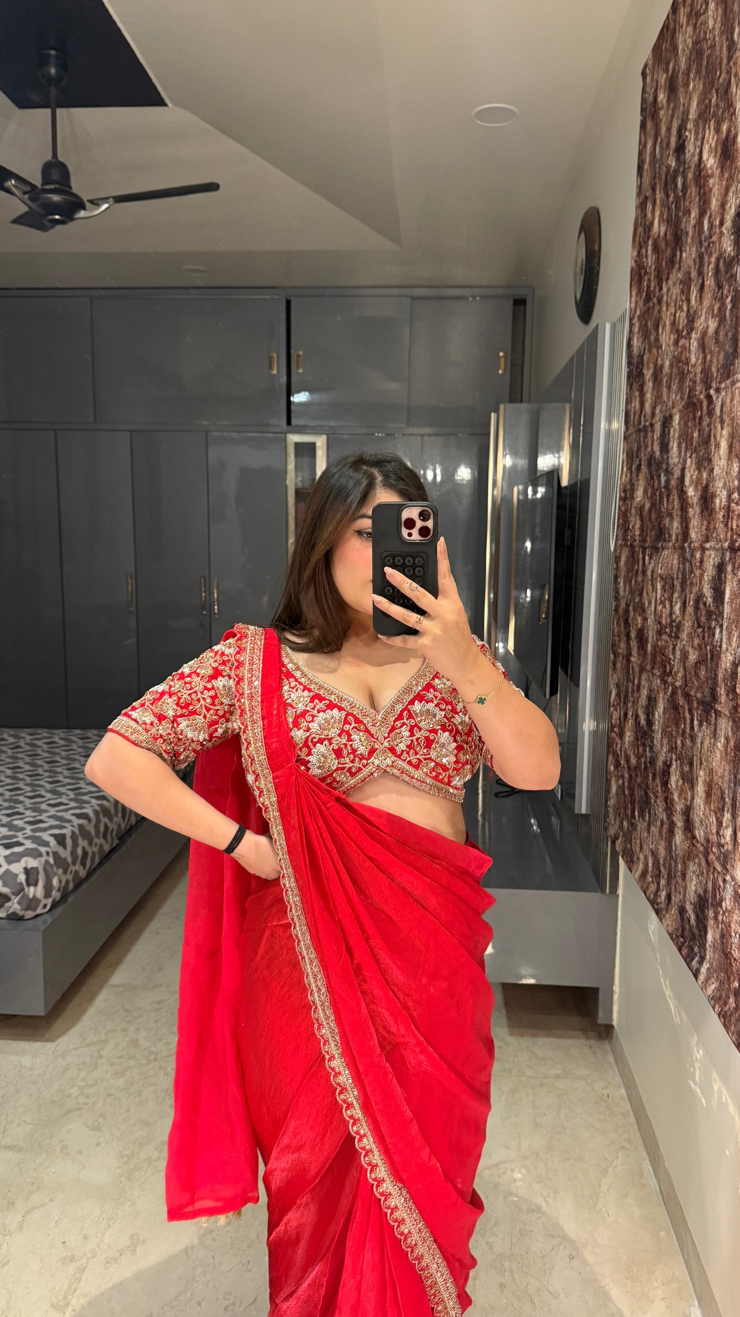 Dil Aagya saree 2.0 Red
