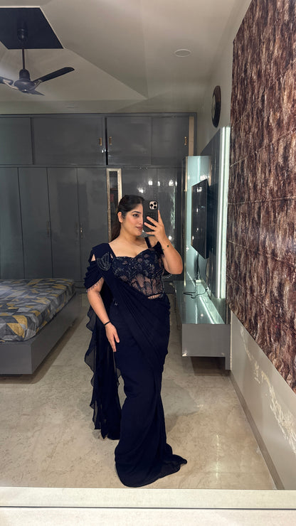 Sparkly saree(blue)