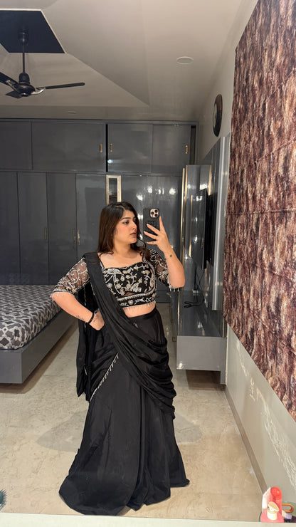 Chandani Saree Black