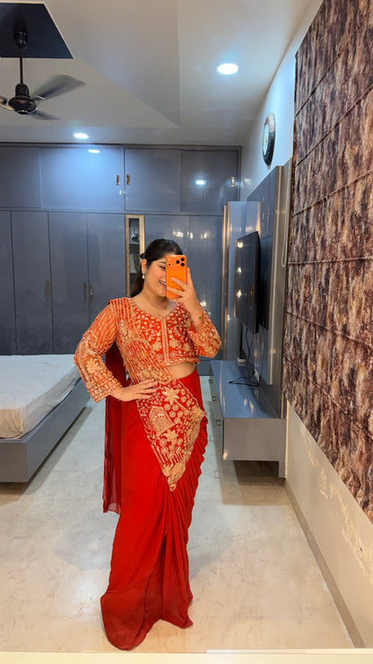 Tropical saree