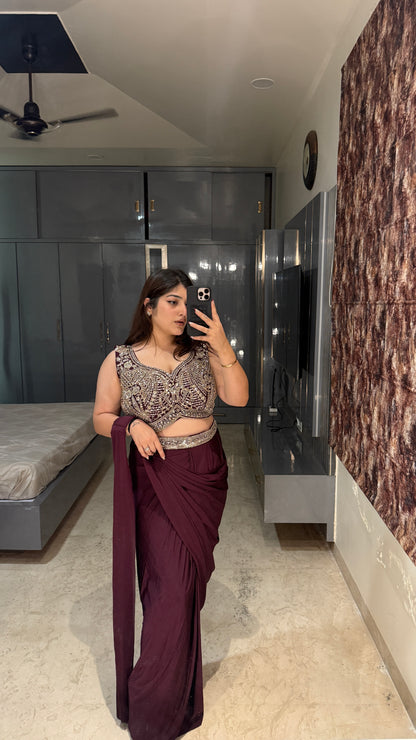 Dream saree(wine)
