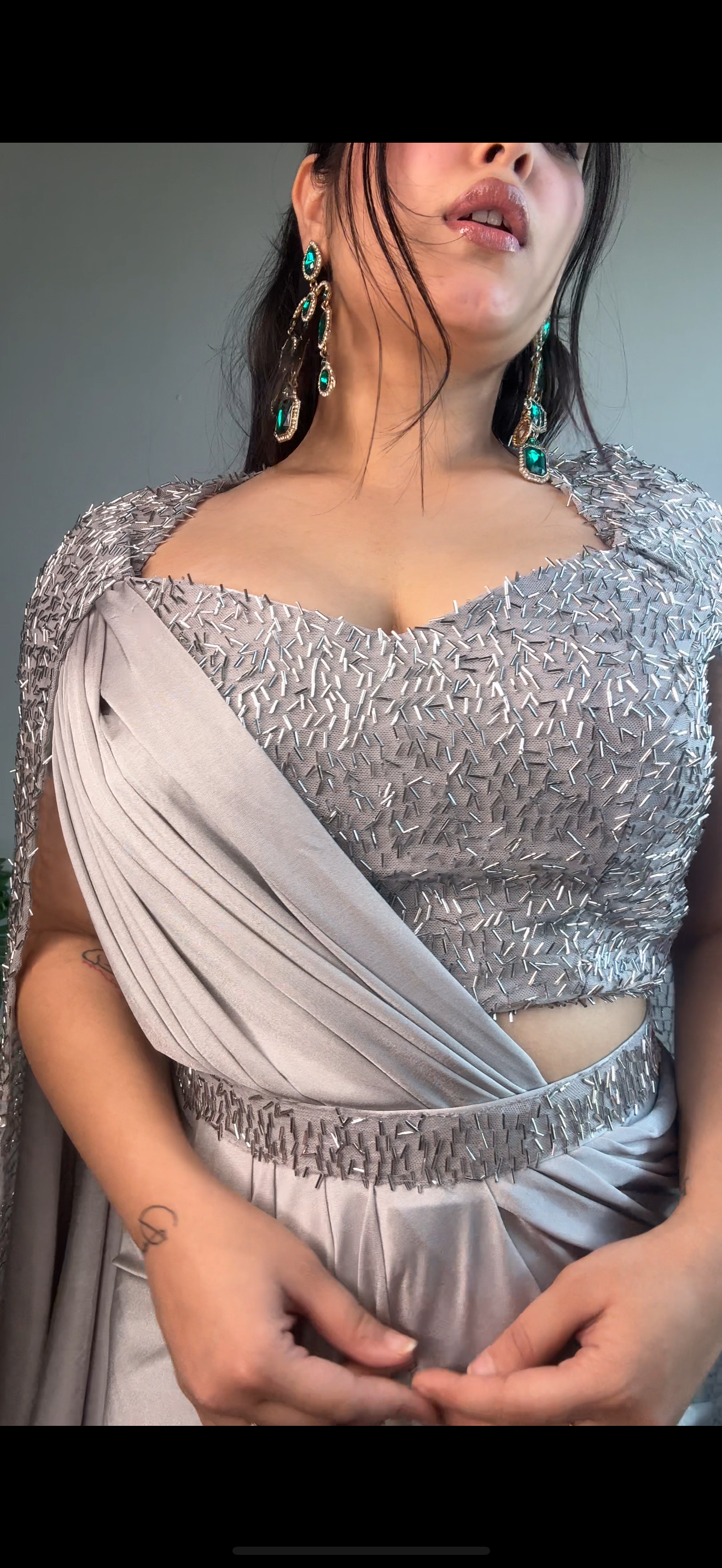 Glittery saree