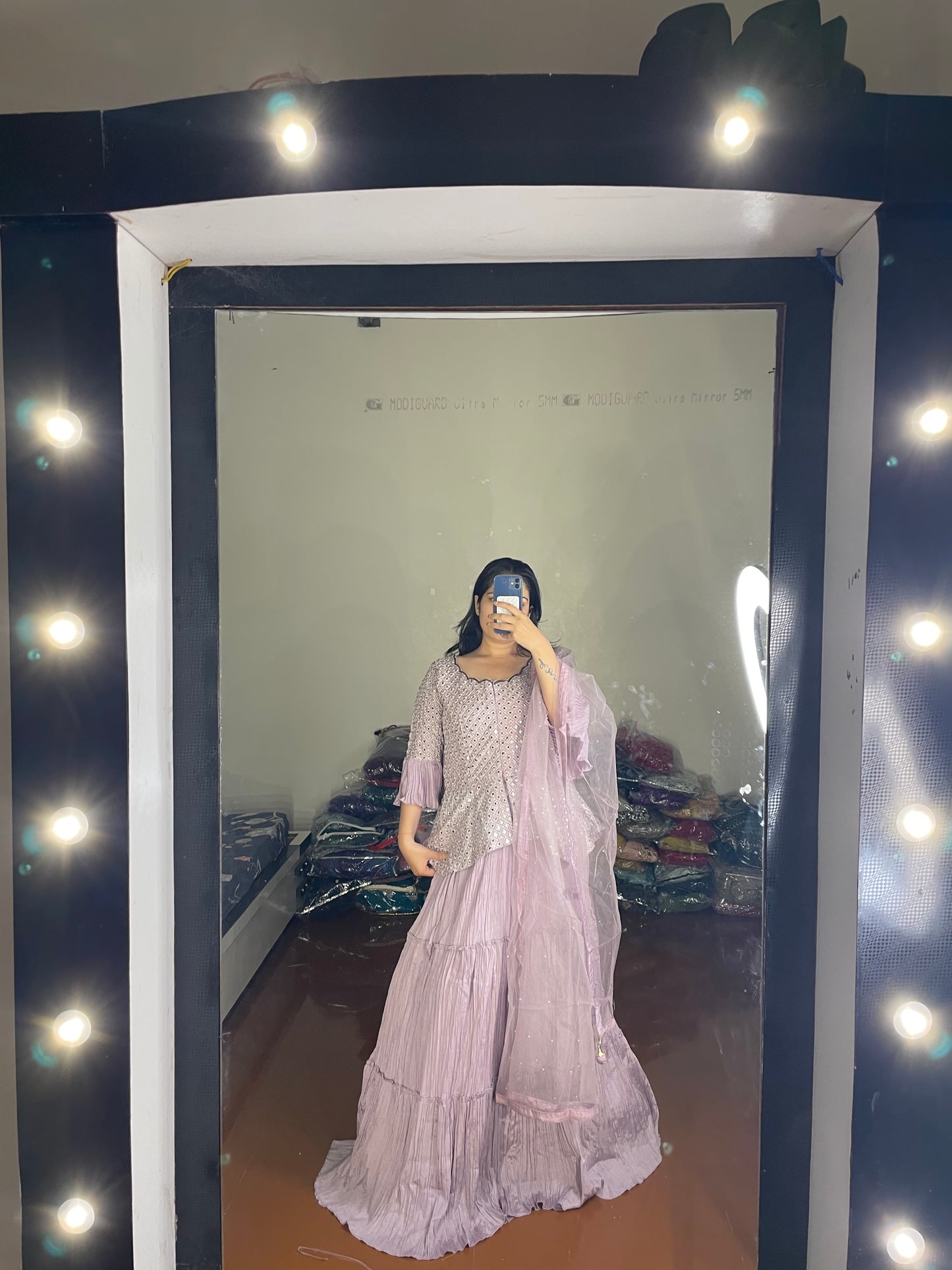 Mirror work lehenga