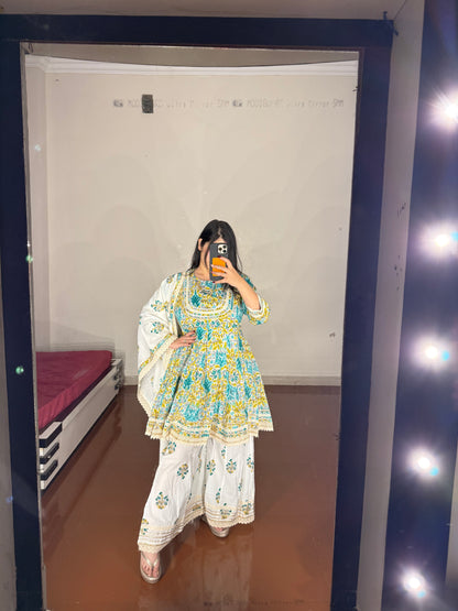 Cotton sharara set