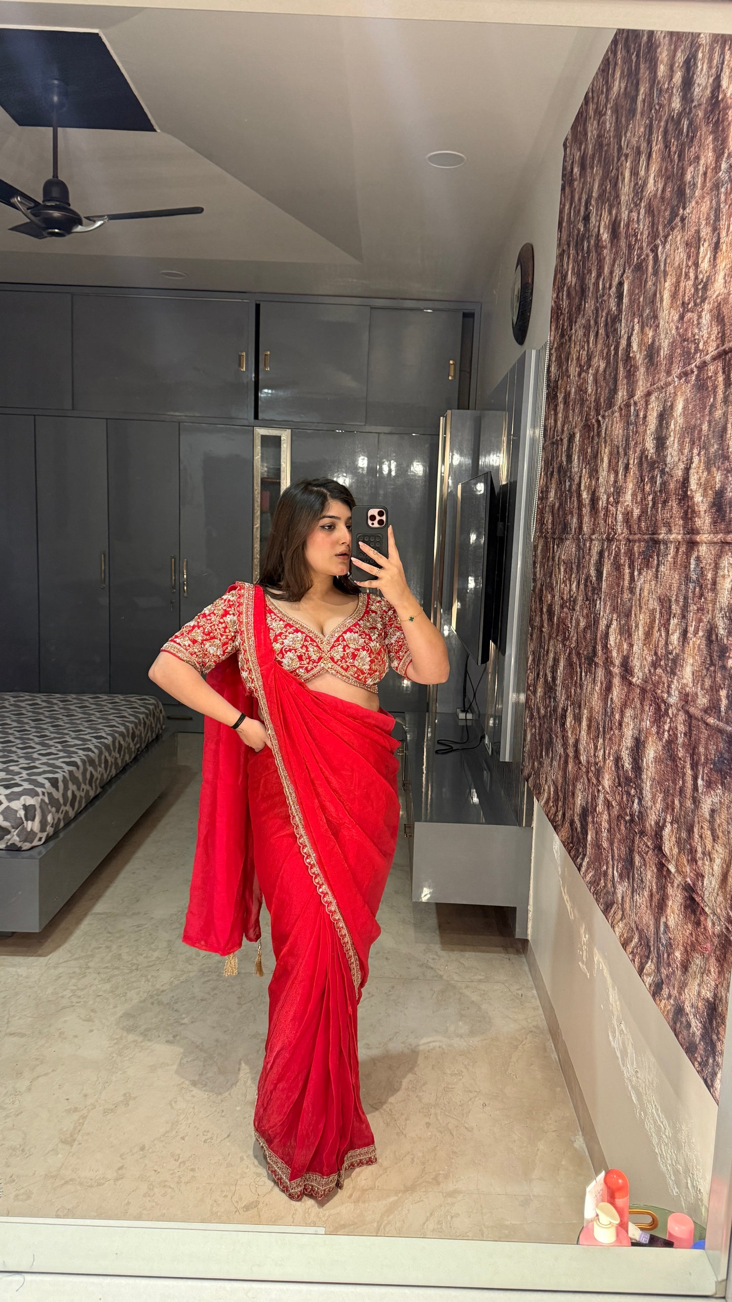 Dil Aagya saree 2.0 Red