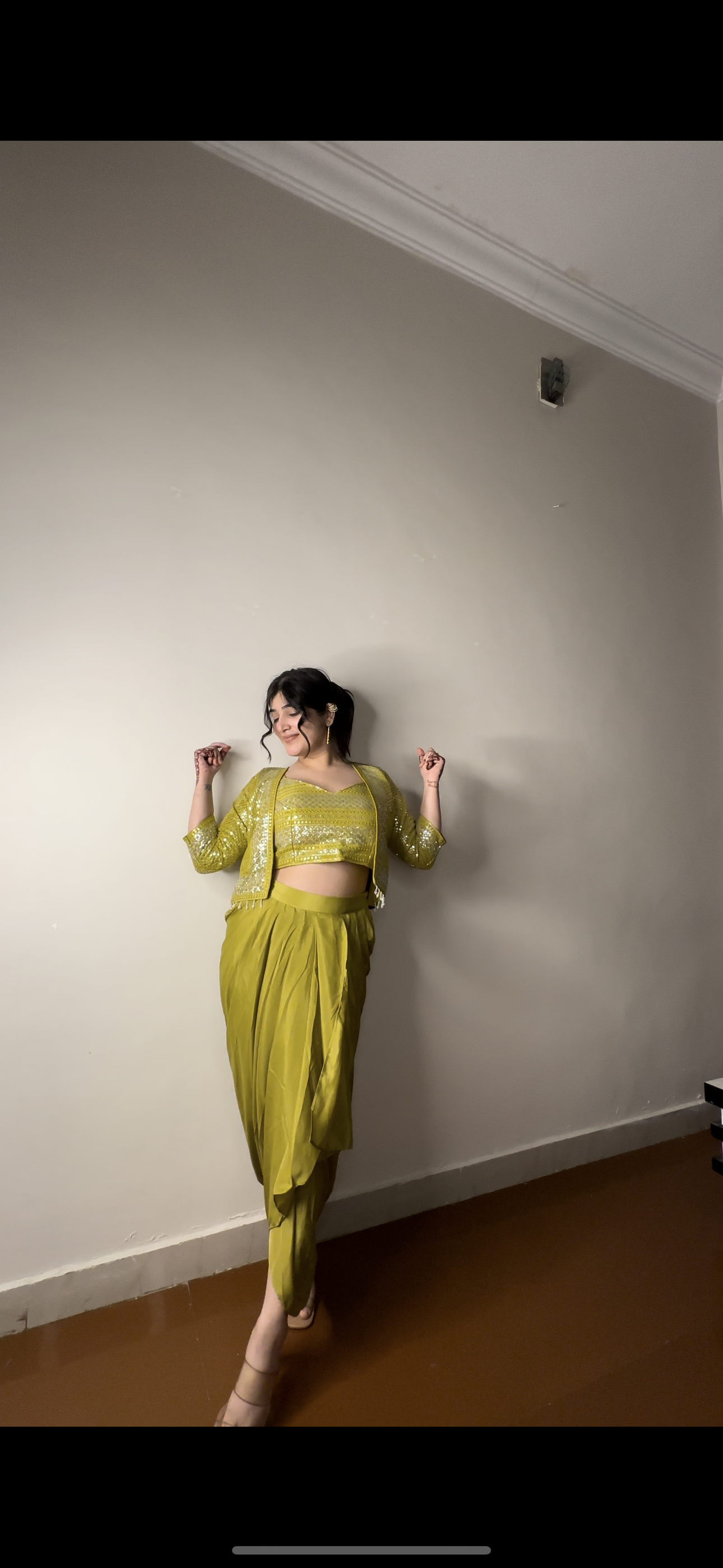 Sequin short jacket set