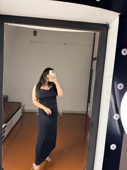 Shimmer party dress cowl neck