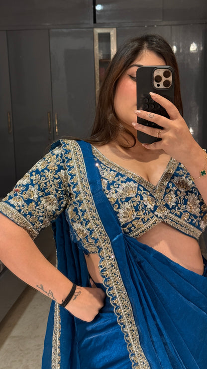 Dil Aagya saree 2.0 Blue