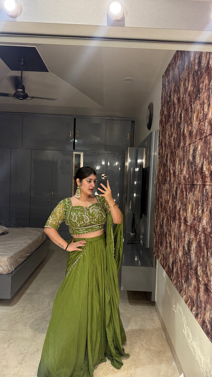 Chandani saree green