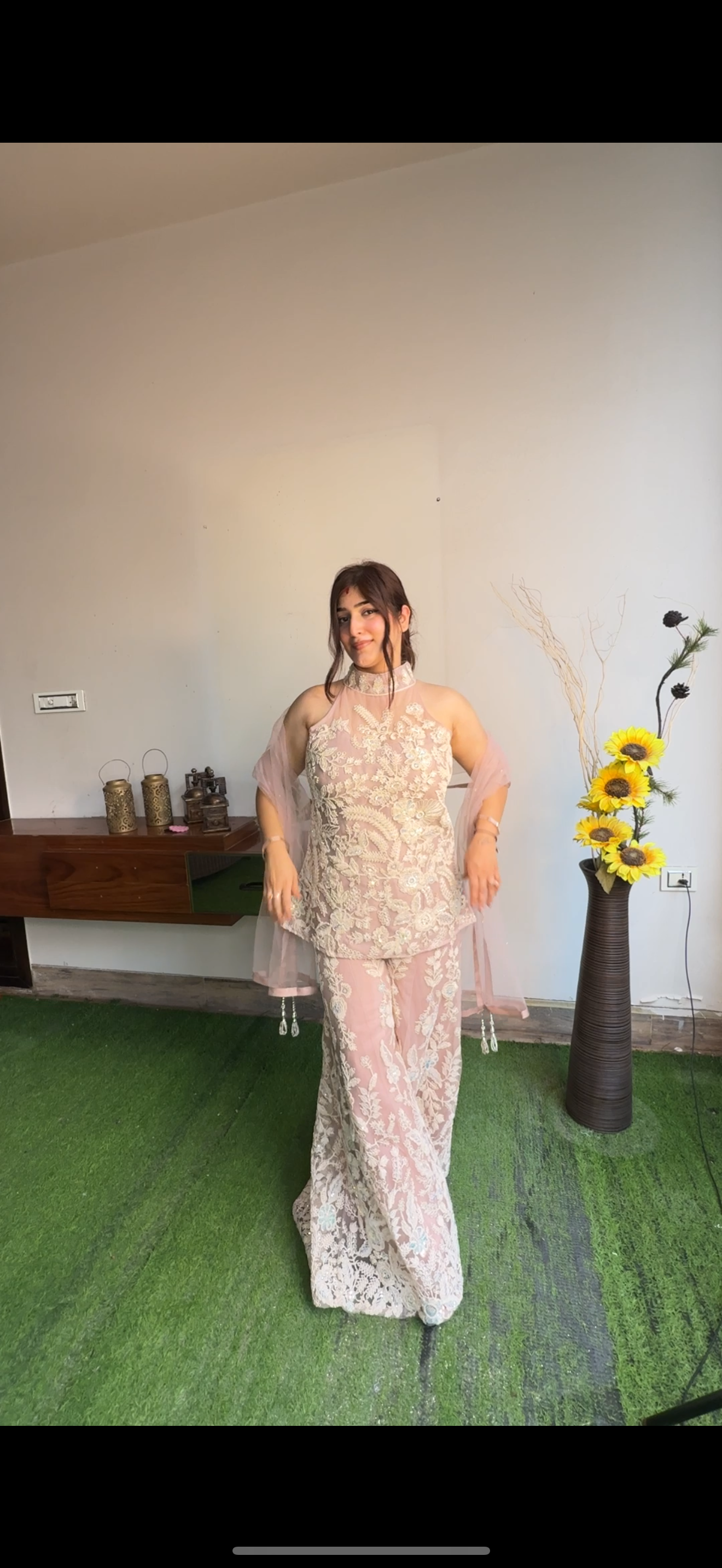 Thread work sharara set