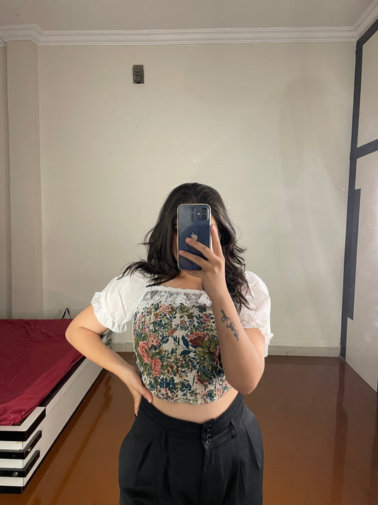Floral corset top