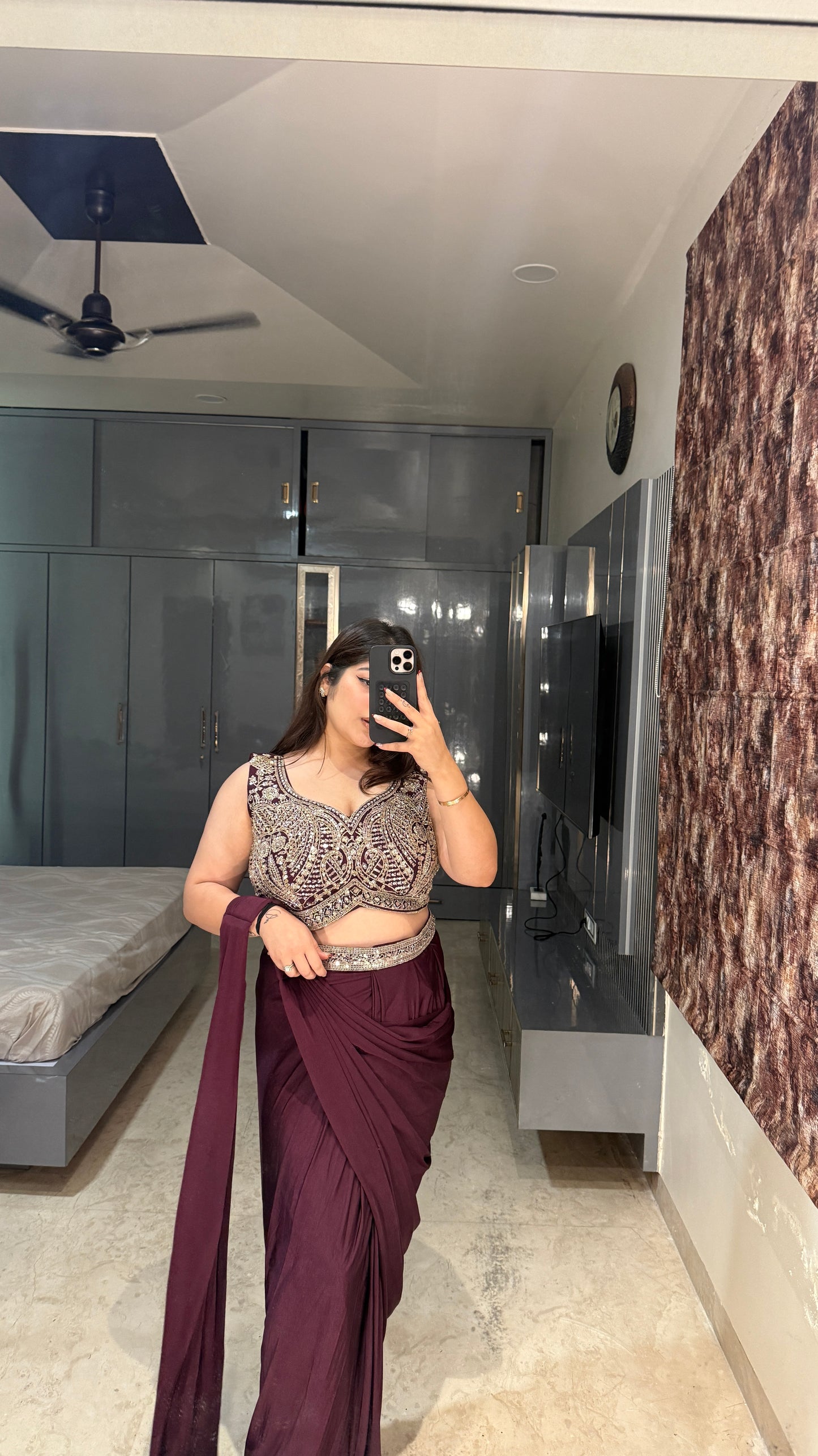 Dream saree(wine)