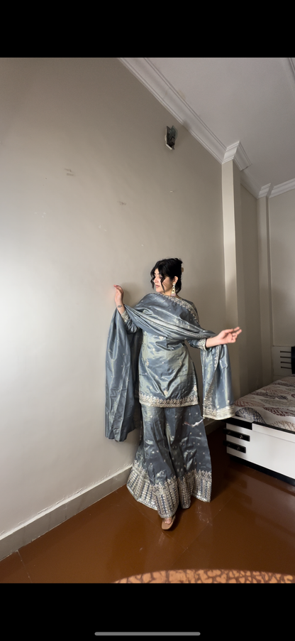 Shimmer tissue plazo set