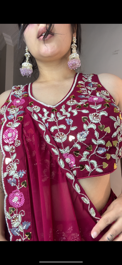 Hearts 3 piece handwork