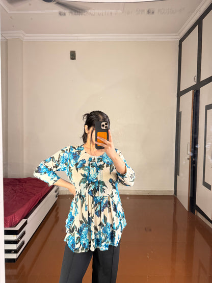 Printed top plus size