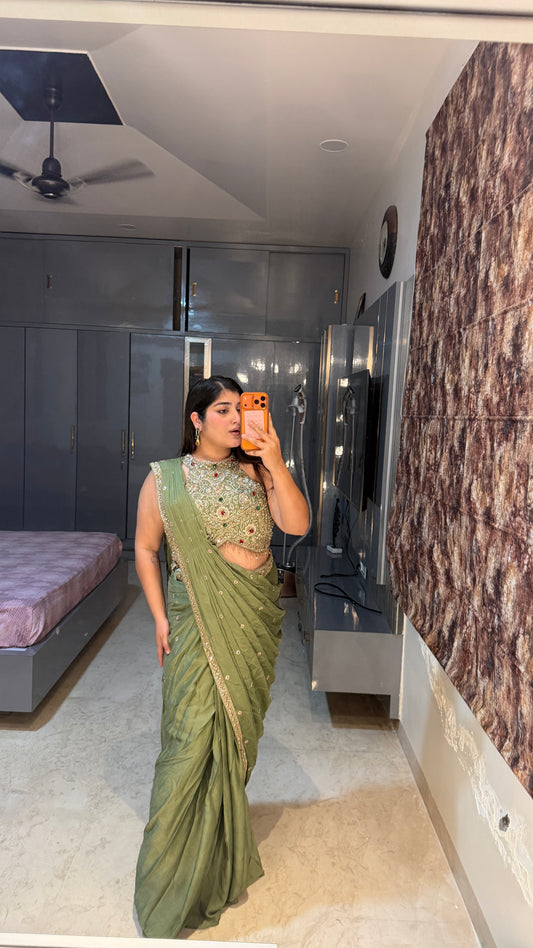 Emerald Saree(20-days delivery time)